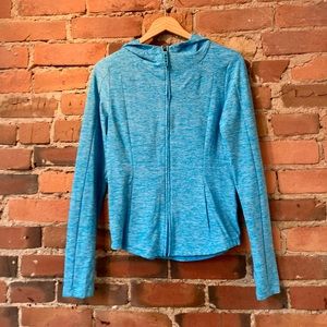 Tuff Athletics Turquoise Zip Up Jacket with Side Pockets. Size: Small